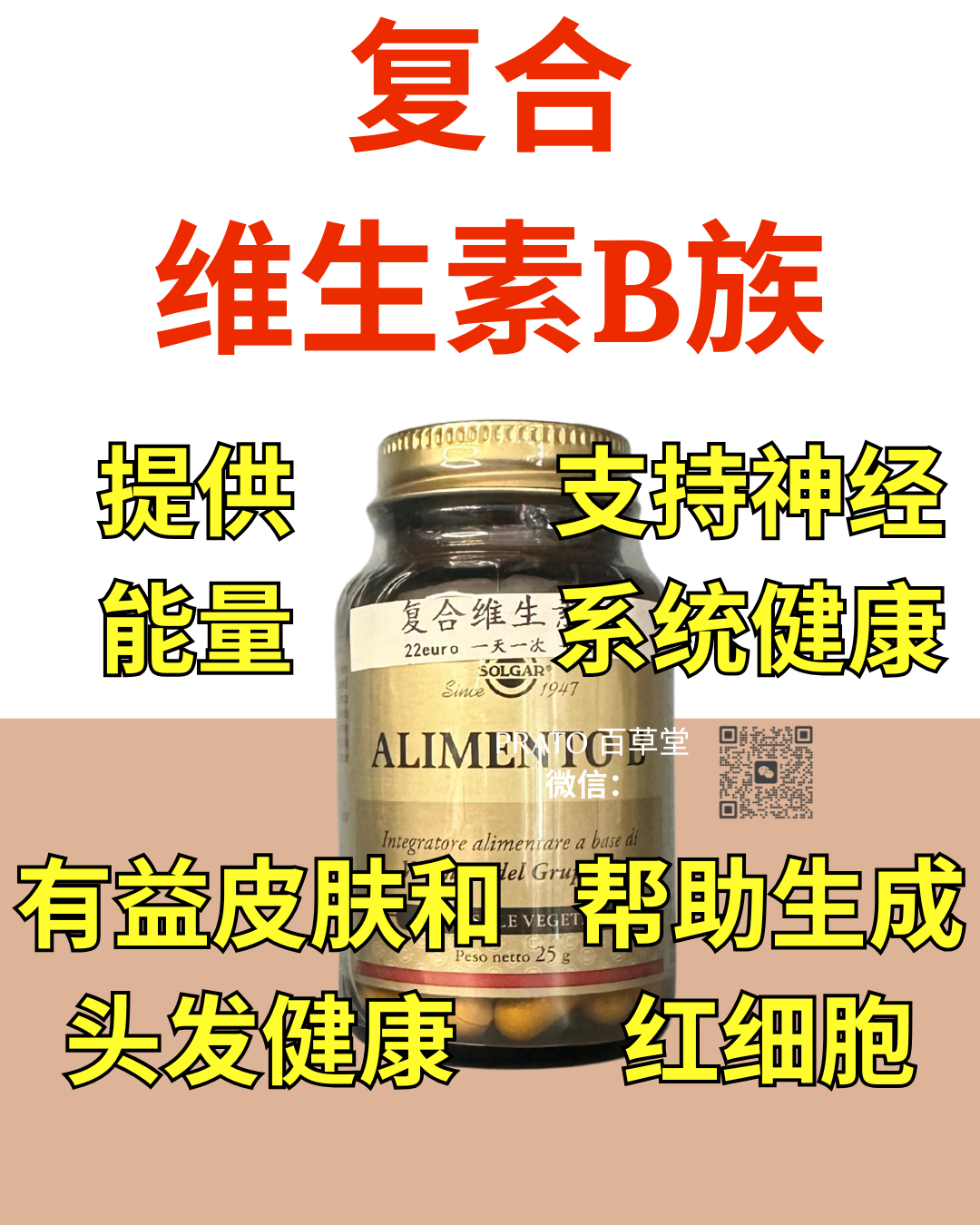 Solgar Alimento B 复合 维生素B族