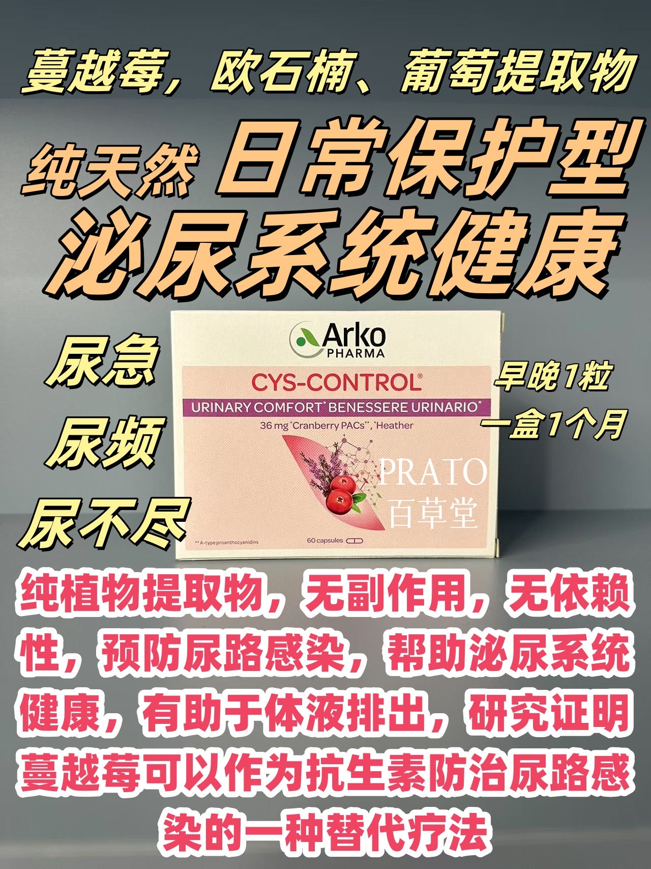 Arkopharma Cys Control 日常保护型必尿系统健康