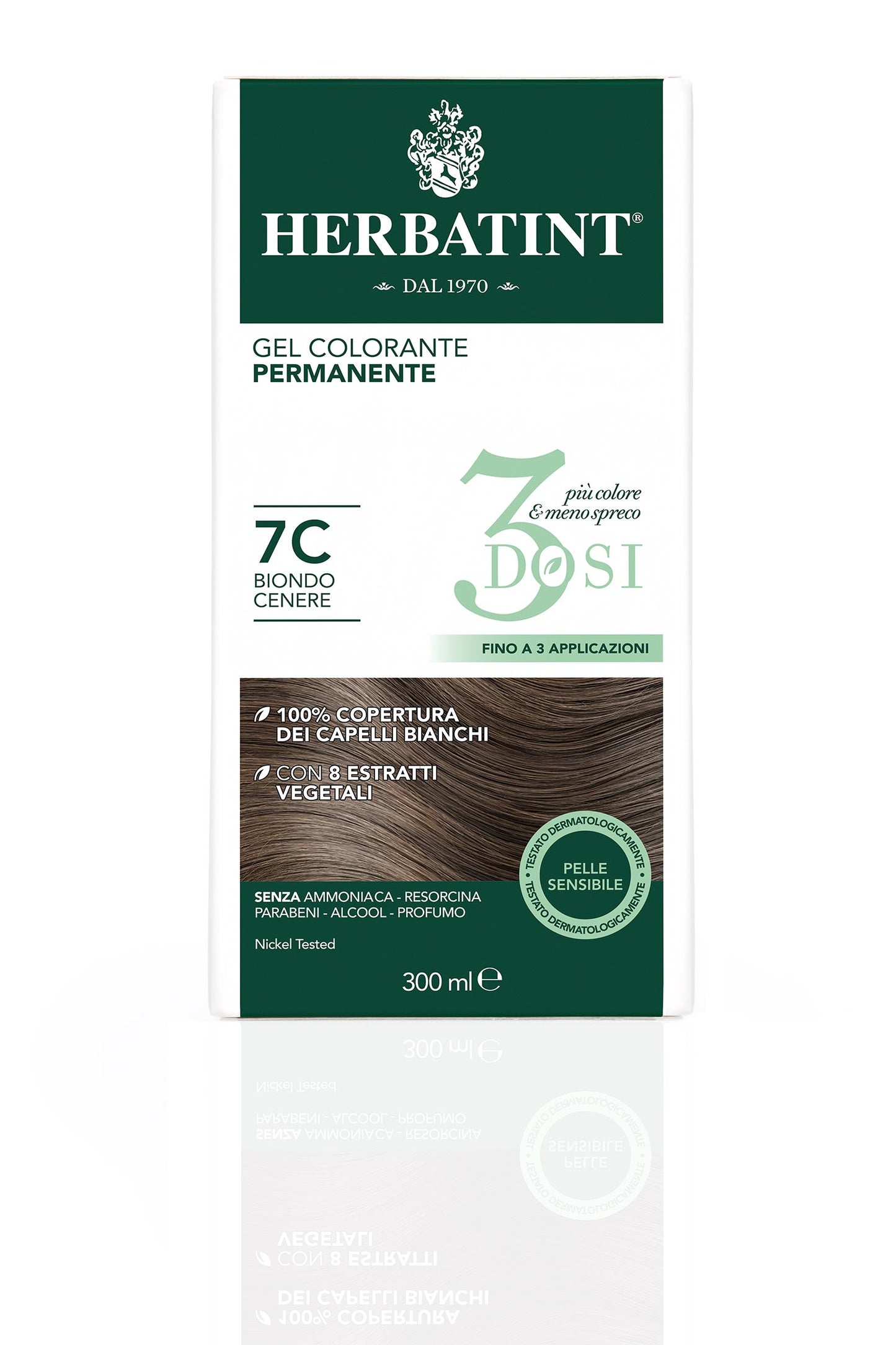 Herbatint 7C 染发膏 亚麻灰色