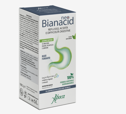 Aboca Bianacid 胃痛胀气难消化 含片版